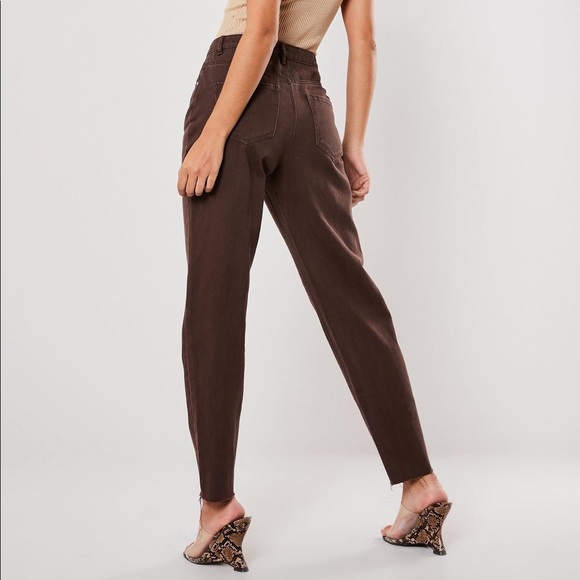 ▪️sold▪️missguided mom jeans brown high waisted - Picture 2 of 8